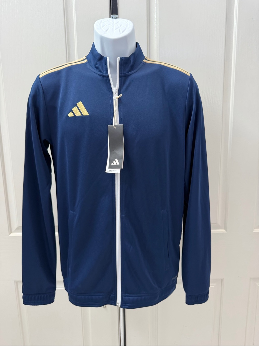Adidas Navy and Gold Full Zip Track Jacket Sz S